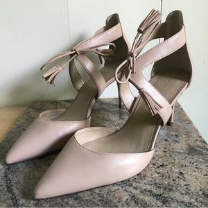 Ann Taylor Tan Leather Heels 9